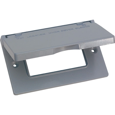 Sigma Engineered Solutions Weatherproof Cover, 1 Gang, Metal Die-Cast, GFCI Cover Type 14249